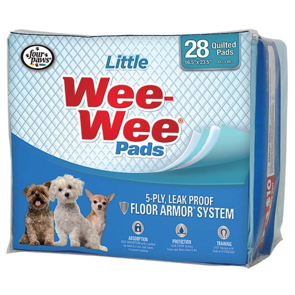 Four Paws Wee-Wee Puppy Housebreaking Pads for Little Dogs