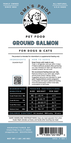Oma's Pride Ground Salmon (5 Lb)