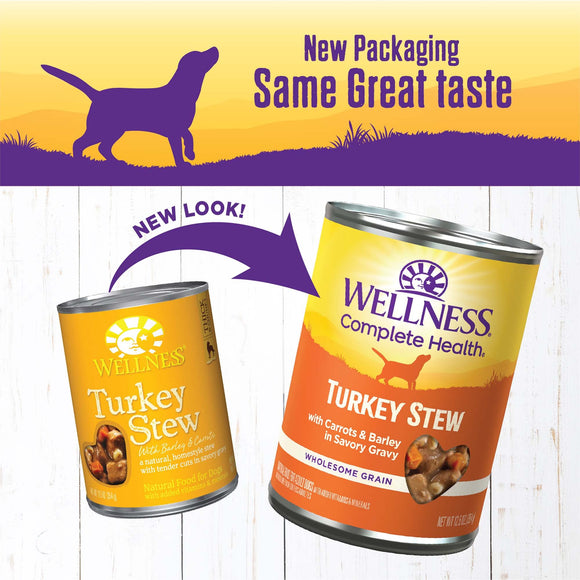 Wellness Natural Turkey Stew with Barley and Carrots Wet Canned Dog Food