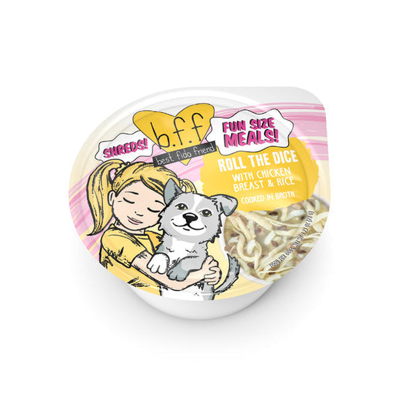 Weruva BFF Fun Size Meals  Roll The Dice with Chicken Breast & Rice Dog Wet  Food (2.75 Oz - Single)