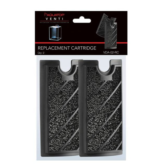 Aquatop Replacement Carbon Filtration Cartridge 2-Pack for Venti VDA Aquariums, VDA-02-RC