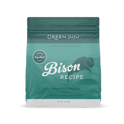 Green Juju Freeze Dried Raw Bison Recipe for Dogs