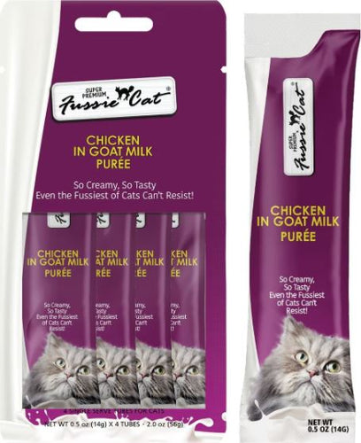 Fussie Cat Chicken in Goat Milk Purée (2 oz (4 Pack))