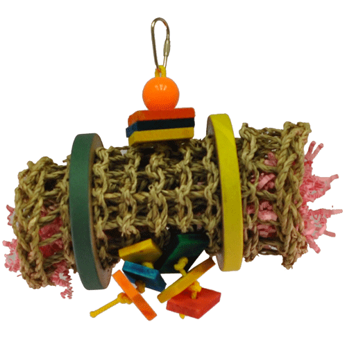 A & E Cage Happy Beaks Vine Mat Rollup Small Bird Toy