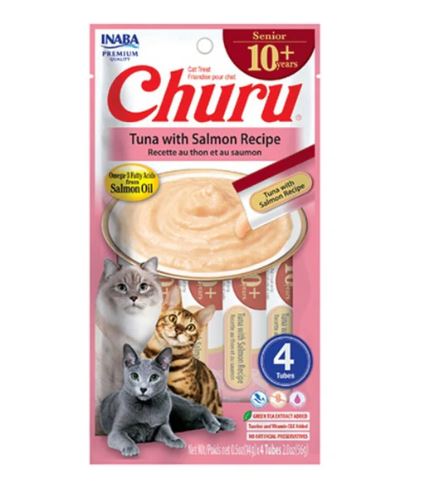 Inaba Churu Senior 10+ Tuna with Salmon Recipe Cat Treat