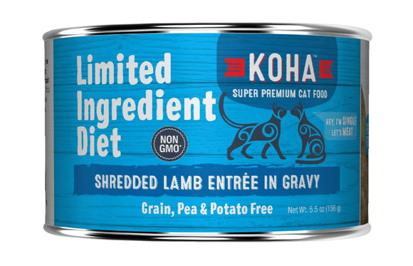 KOHA Cat Limited Ingredient Shredded Lamb Entree in Gravy Wet Cat Food (5.5 oz)