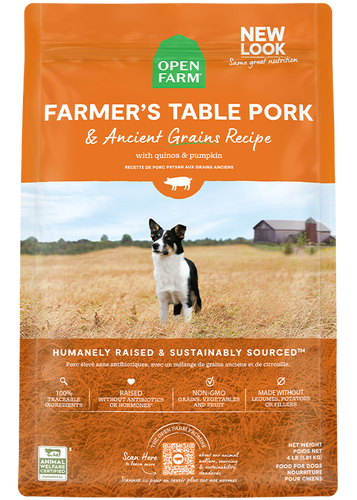 Open Farm Farmer's Table Pork & Ancient Grains Dry Dog Food (22 LB)