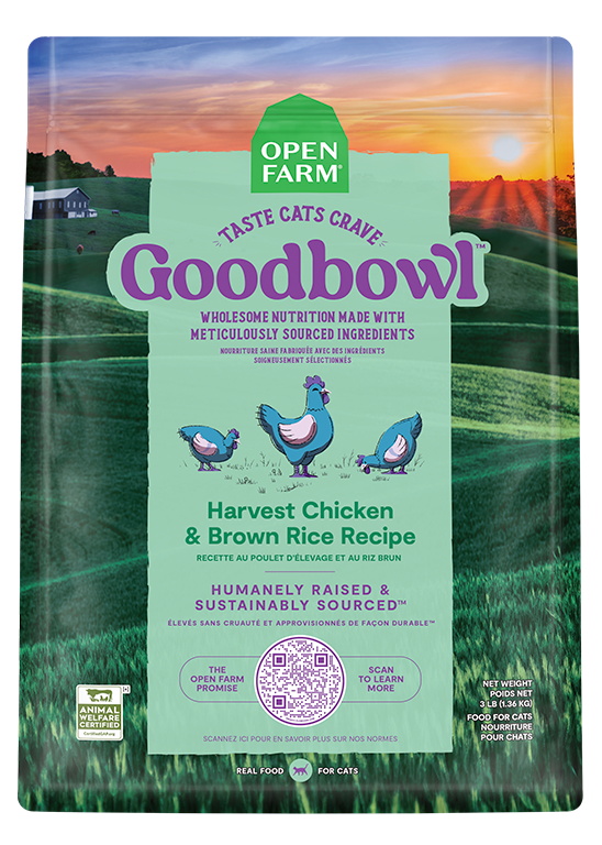 Open Farm Goodbowl™ Harvest Chicken & Brown Rice Recipe for Cats