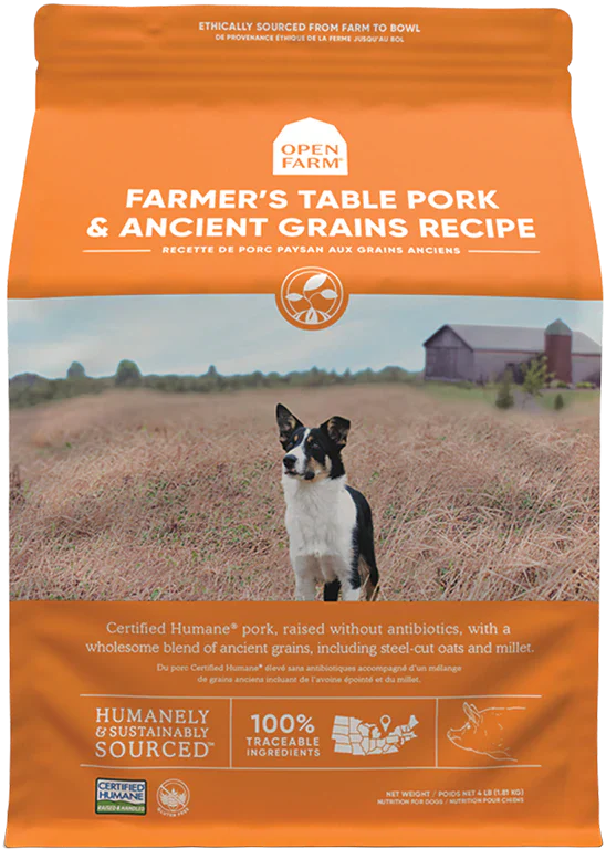 Open Farm Farmer's Table Pork & Ancient Grains Dry Dog Food (22 LB)