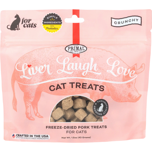 Primal Liver Laugh Love Freeze Dried Pork Cat Treats