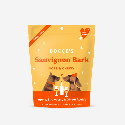 Bocce Bakery Valentine's Day Sauvignon Bark Soft & Chewy Dog Treats