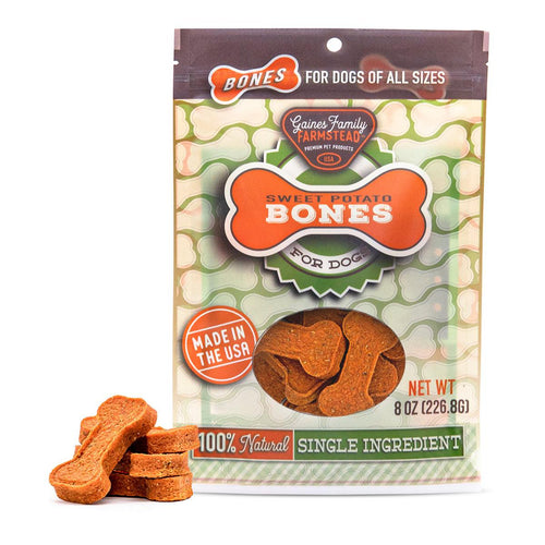 Gaines Family Farmstead Sweet Potato Bones Dog Treats (8-oz)