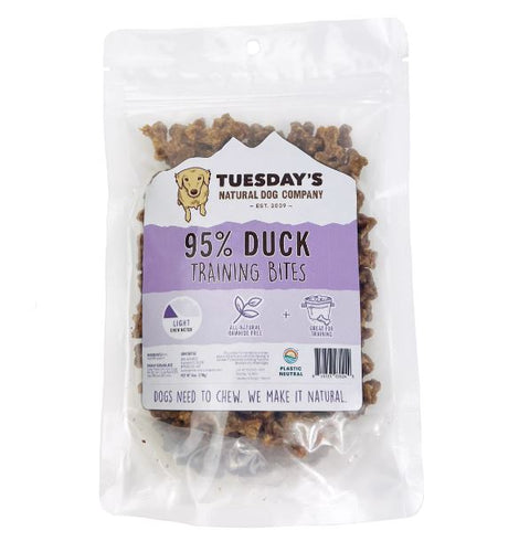 Tuesdays Natural Dog Company 95% Duck Training Bites Dog Treats