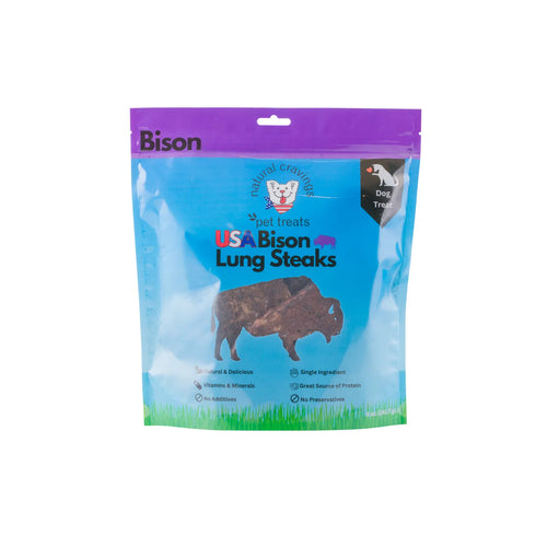 Natural Cravings USA Bison Lung Steaks Dog Treat