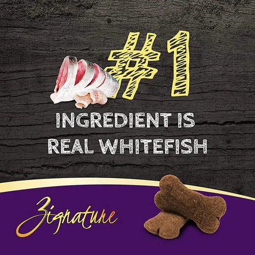 Zignature Ziggy Bars Whitefish Formula Dog Treats (12-oz)