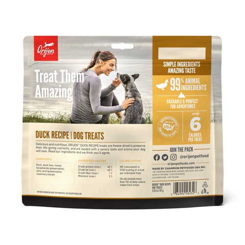 ORIJEN Freeze Dried Free Run Duck Dog Treats