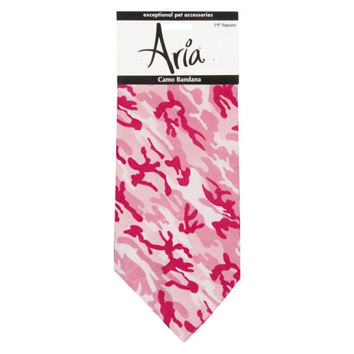 Aria Camo Bandana Pink