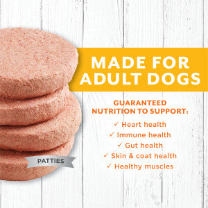 Instinct Raw Longevity Adult Frozen Patties Cage-Free Chicken Recipe Dog Food