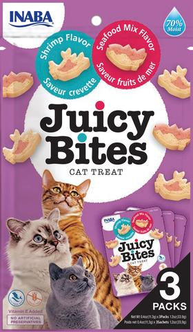 Inaba Juicy Bites Shrimp & Seafood Mix Flavor Cat Treats