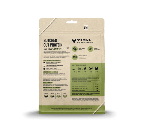 Vital Essentials Freeze-Dried Raw Rabbit Entree Mini Nibs Cat Food