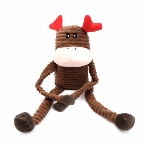 ZippyPaws Holiday Crinkle Reindeer Dog Toy
