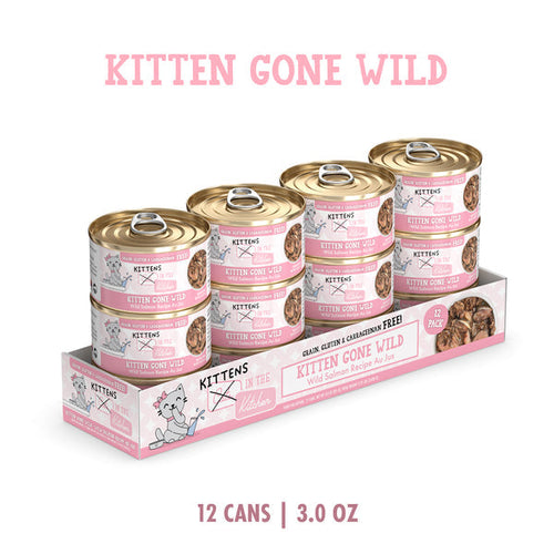 Weruva Kittens in the Kitchen Kitten Gone Wild Wild Salmon Recipe Au Jus