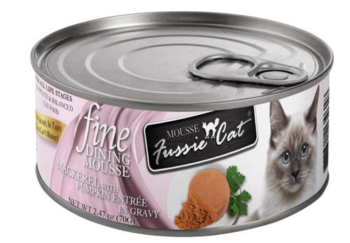 Fussie Cat Fine Dining - Mousse Mackerel with Pumpkin Entree in Gravy Canned Cat Food