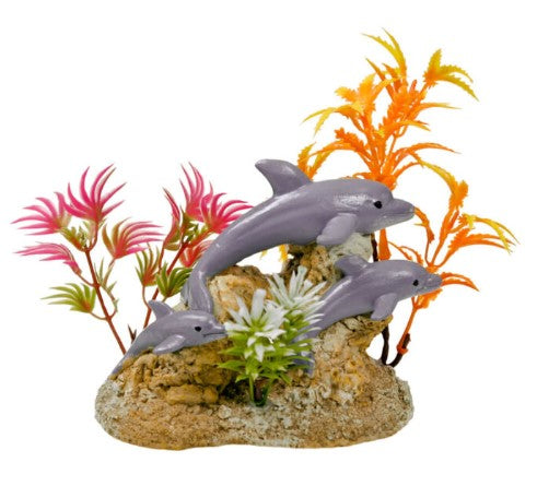 Blue Ribbon Pet Products EE-1117 Exotic Environments® Surf City® Aquatic Scene with Dolphins