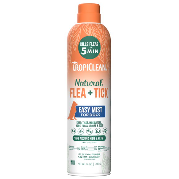 TropiClean Natural Flea + Tick Dog + Home Easy Mist Spray