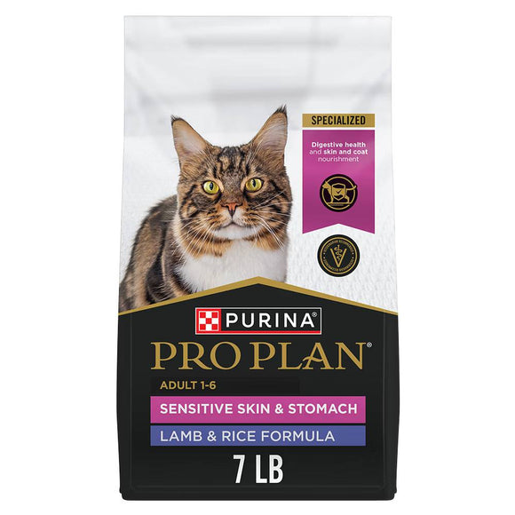 Purina Pro Plan Pro Plan Adult Sensitive Skin & Stomach Lamb & Rice Formula Dry Cat Food