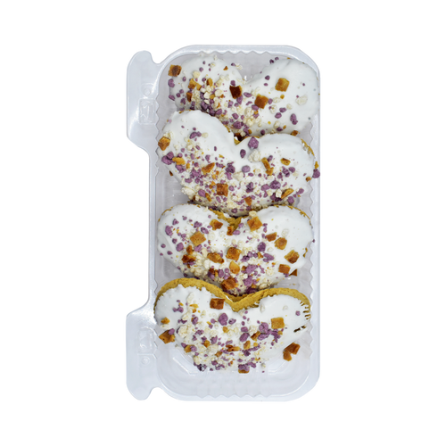 K9 Granola Factory 3 Jumbo Heart Shaped Gourmet Cookie, Blueberry Cobbler 4 pack