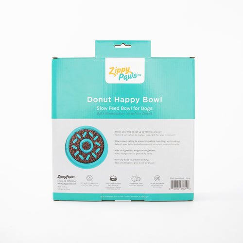 Zippy Paws Happy Bowl Donut Slow Feeder Dog Bowl