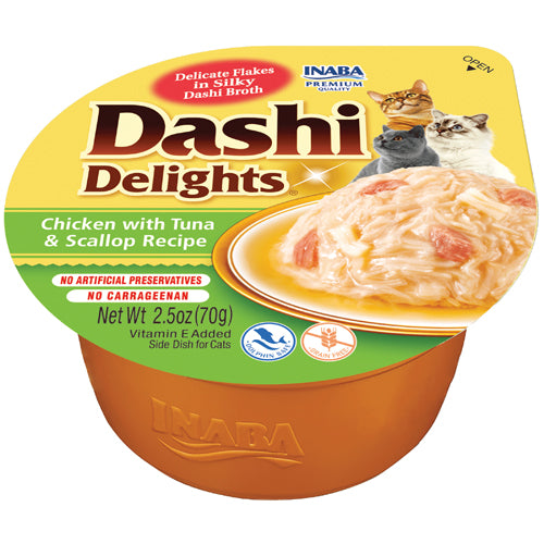 Inaba Dashi Delights Chicken with Tuna & Scallop Recipe Cat Treats