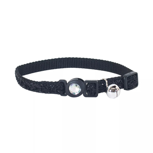 Coastal Pet Products Safe Cat Jeweled Buckle Adjustable Breakaway Cat Collar with Glitter Overlay