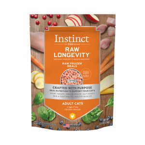 Instinct Raw Longevity Adult Frozen Bites Cage-Free Chicken Recipe Cat Food (2.5 lb)