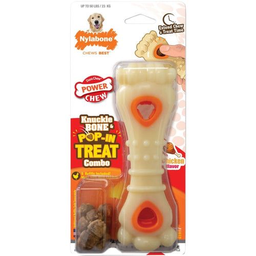 Nylabone Power Chew Knuckle Bone & Pop-In Treat Toy