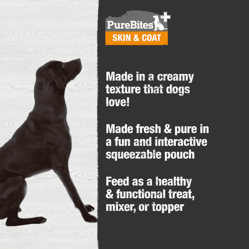 PureBites Skin & Coat Squeezables Dog Treat (2.5 oz - Single Pouch)