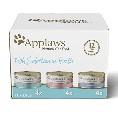 Applaws Natural Wet Cat Food Fish Selection Multipack in Broth