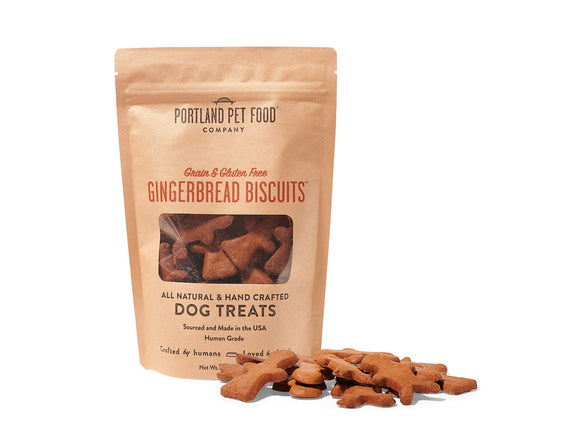 Portland Pet Food Company Grain & Gluten-Free Gingerbread Biscuits Dog Treats