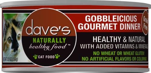 Dave's Naturally Healthy Gobbleicious Gourmet Dinner Canned Cat Food