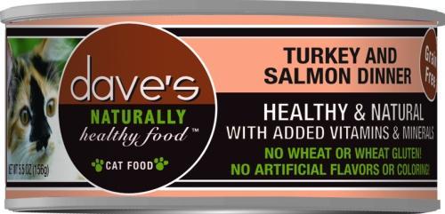 Dave's Naturally Healthy Turkey and Salmon Dinner Canned Cat Food