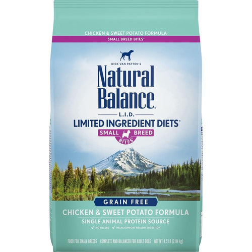 Natural Balance L.I.D. Limited Ingredient Diets Grain Free Adult Sweet Potato and Chicken Small Breed Bites Dry Dog Food