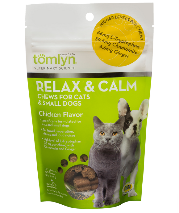Tomlyn Relax & Calm Chews for Cats and Small Dogs