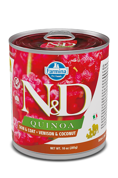 Farmina N&D Quinoa Skin & Coat Venison & Coconut Wet Dog Food