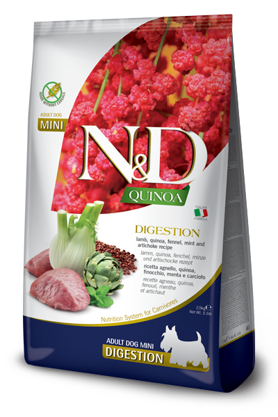 Farmina N&D Quinoa Digestion Lamb, Quinoa, Fennel, Mint and Artichoke Recipe (5.5 LB)