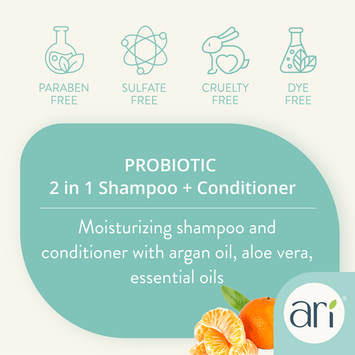 Health Extension ARI Probiotic 2 in 1 Shampoo + Conditioner (16 oz)
