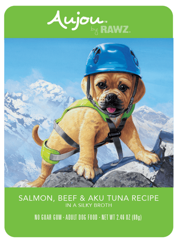 RAWZ Aujou Salmon, Beef & Aku Tuna Recipe Wet Dog Food