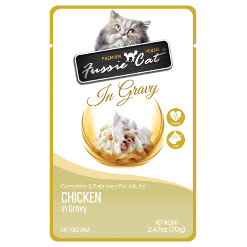 Fussie Cat Chicken in Gravy Cat Food (2.47 oz (70g) Pouch)