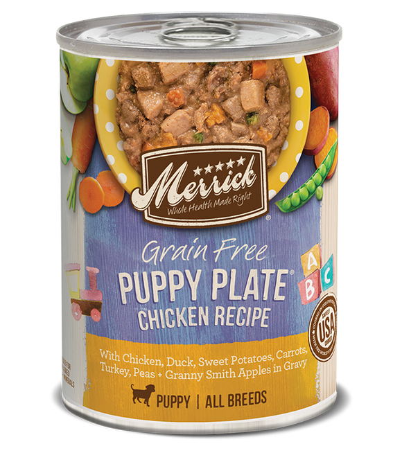 Merrick Grain Free Puppy Plate Chicken Recipe in Gravy (12.7-oz, single can)