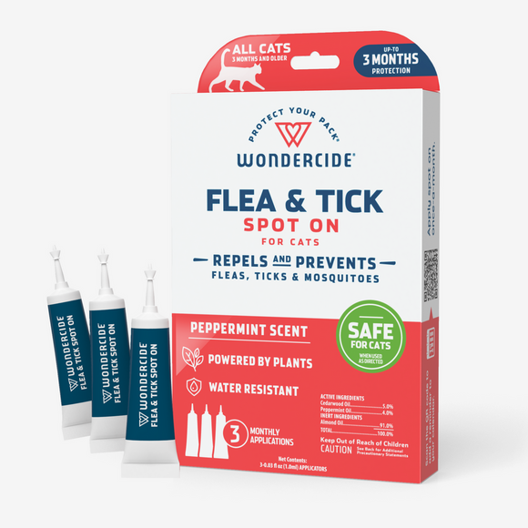Wondercide Flea & Tick Spot On for Dogs + Cats with Natural Essential Oils
